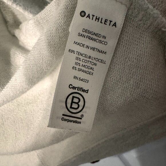 Athleta Open Overlap Front Hooded Cardigan Women Medium Soft Cozy Layer Casual - Picture 5 of 12